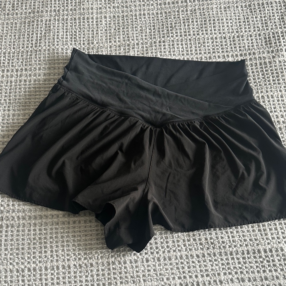 Sleek Black Women's Athletic Shorts